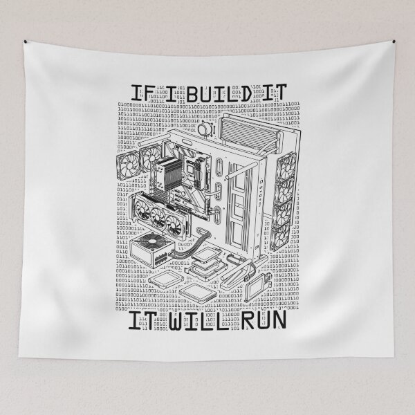 Item preview, If I Build It Will Run Funny PC Builder Computer Code Gamer designed and sold by GrandeDuc.