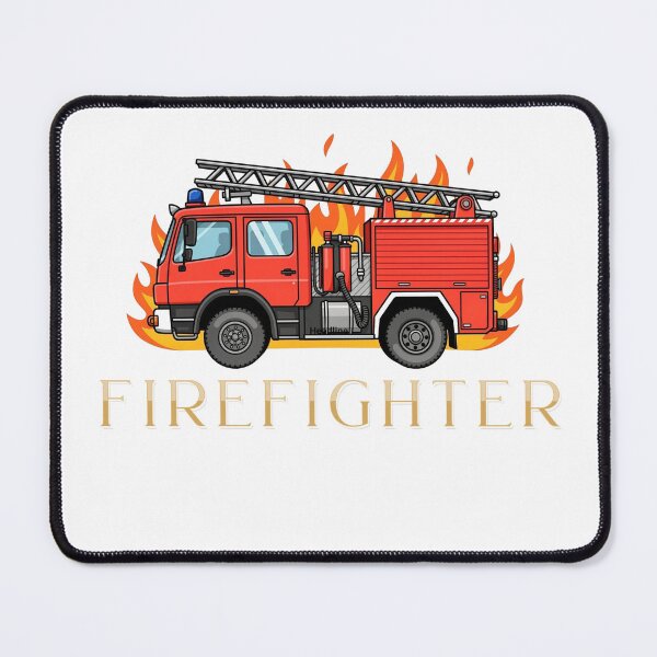 Item preview, Firefighter, fire truck on fire designed and sold by PeakMindWork.