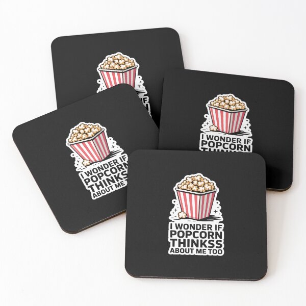 Item preview, I Wonder If Popcorn Thinks About Me Too Popcorn Lover  designed and sold by HollyBellArtSte.