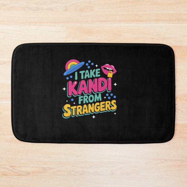 Aperçu de l'œuvre Je prends des Kandi à des inconnus EDM Techno Rave Festival PLUR Débardeur créée et vendue par ReadySide.