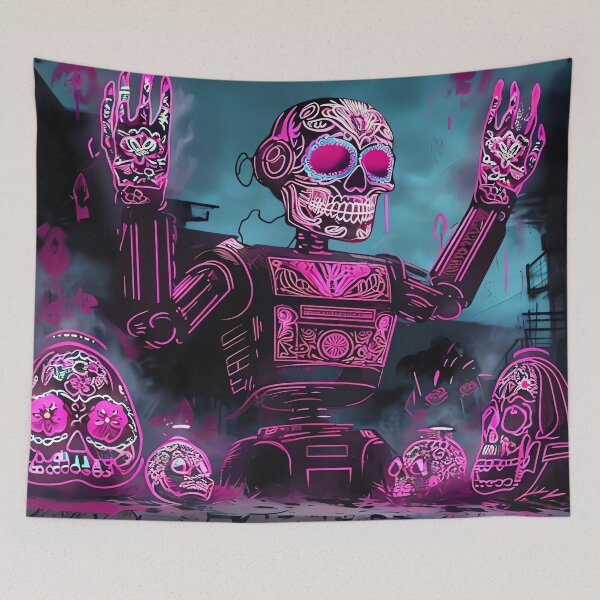 Item preview, Cyber Skull Fiesta designed and sold by ONYX Pixee.