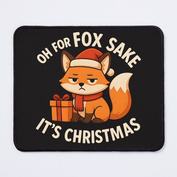 Item preview, Oh For Fox Sake, It’s Christmas – Grumpy Cute Fox designed and sold by VibeCircuit61.