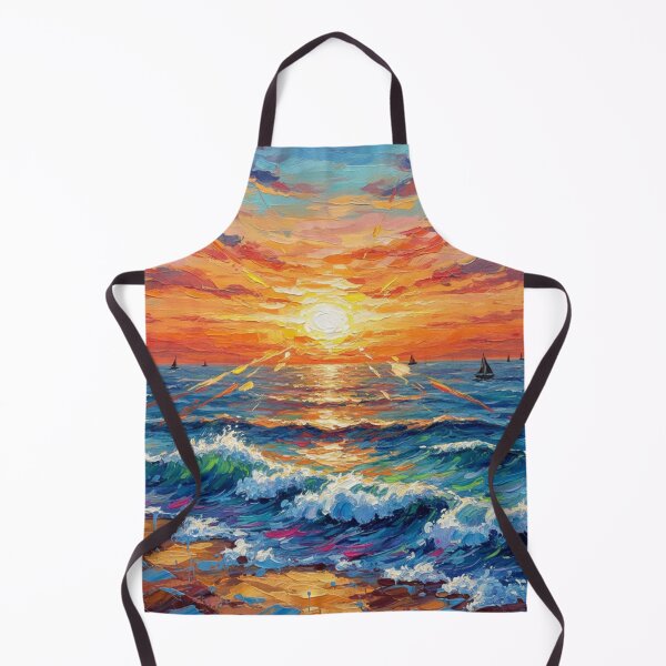 Artikelvorschau, Goldener Horizont, Wellen bei Sonnenuntergang entworfen und verkauft von Dream Bloom Gallery.