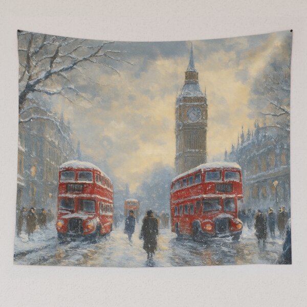 Item preview, Snow-covered street in London designed and sold by Sigtrix.