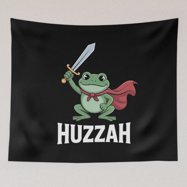 Item preview, Huzzah Frog Knight Funny Sword Meme Quote  designed and sold by LKappa3Faber.
