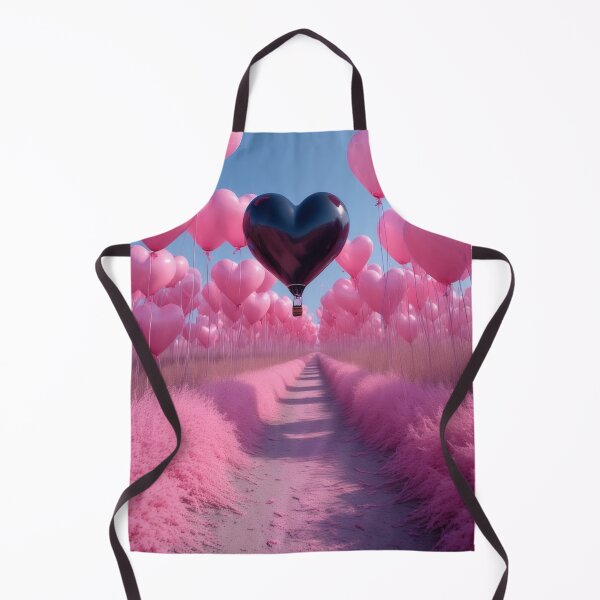 Item preview, Heart-shaped balloons over pink dirt road designed and sold by Mianku | Für das Leben.