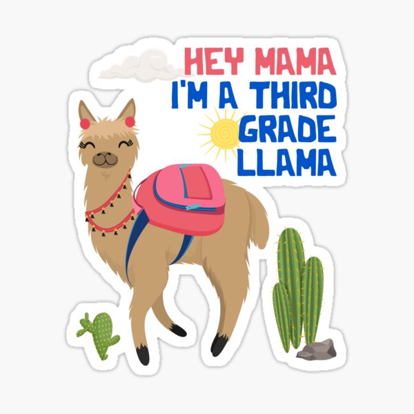 Llama Alpaca Cute Cool Smart Lama Kids School' Sticker