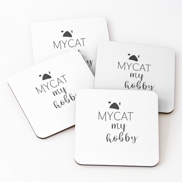 Item preview, My Cat My Hobby" Minimalist Black & White Cat Paw Print Design  designed and sold by ZyVoAli.