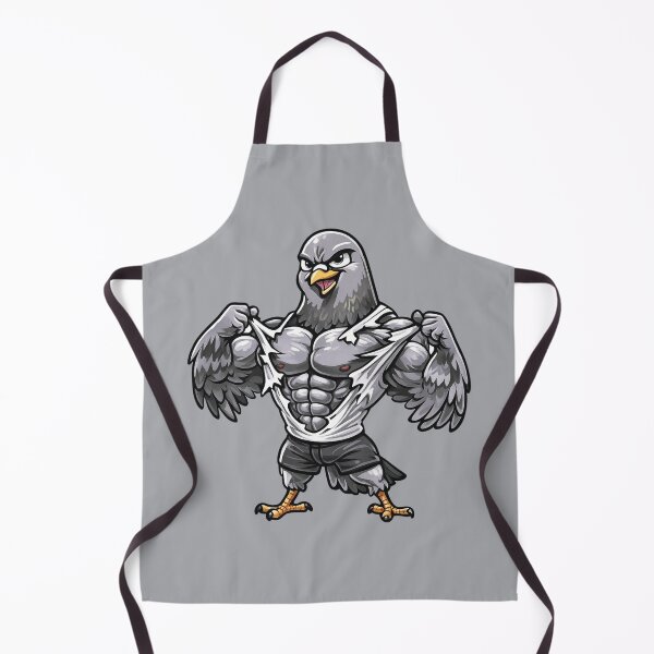 Item preview, Shredded Alpha Pigeon – Silver Feather Bodybuilder Cartoon designed and sold by Ivy-Triggs.