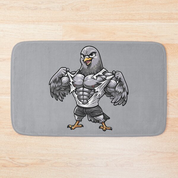 Item preview, Shredded Alpha Pigeon – Silver Feather Bodybuilder Cartoon designed and sold by Ivy-Triggs.