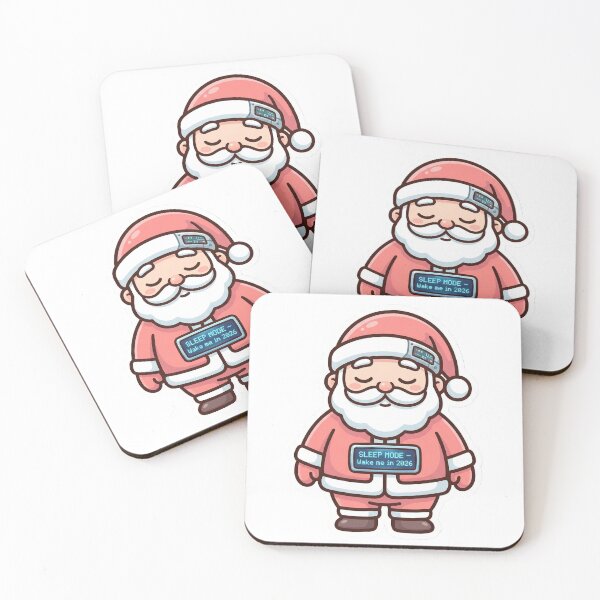 Item preview, Sleep Mode Santa – Cute Kawaii Christmas Robot Santa Sticker designed and sold by Lurixo.