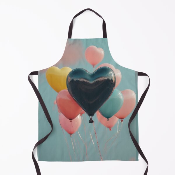 Item preview, Heart-shaped balloons float in the cloudy sky. designed and sold by Mianku | Für das Leben.