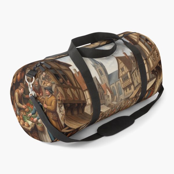 Item preview, A medieval English Market attacked by strange hellish demons after Hieronymus Bosch and Pieter Bruegel designed and sold by Vintage Designs +.