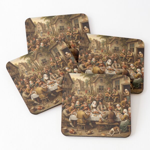 Item preview,  A medieval English street feast after Hieronymus Bosch and Pieter Bruegel designed and sold by Vintage Designs +.