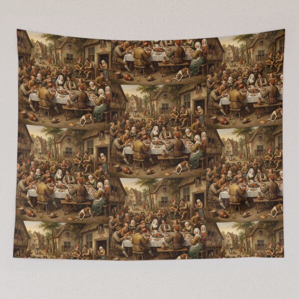 Item preview,  A medieval English street feast after Hieronymus Bosch and Pieter Bruegel designed and sold by Vintage Designs +.