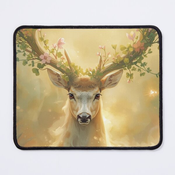 Item preview, Majestic Floral Antler Deer in Golden Mist Fantasy Forest – Enchanted Nature Puzzle for Saint Patrick’s Day Celebration designed and sold by ArtPetrenko90.