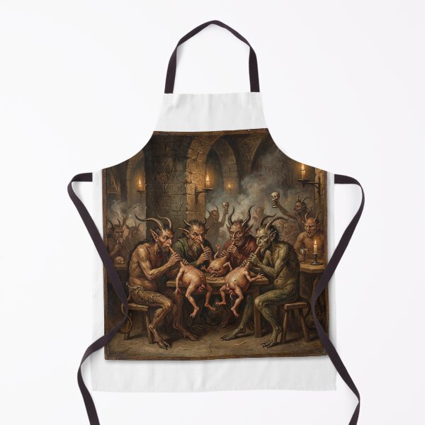 Item preview, A group of devils play weird musical instruments in Hell after Hieronymus Bosch and Pieter Bruegel designed and sold by Vintage Designs +.