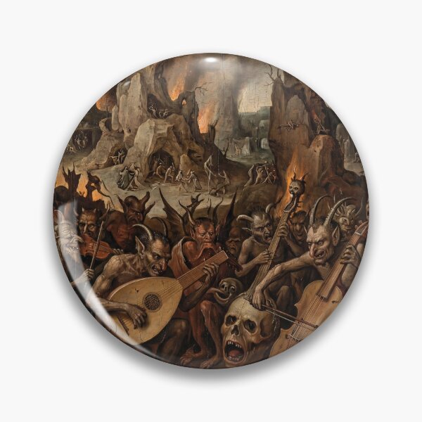 Item preview, A group of devils play weird musical instruments in Hell after Hieronymus Bosch and Pieter Bruegel designed and sold by Vintage Designs +.