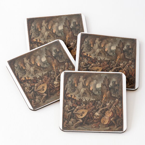 Item preview, A group of devils play weird musical instruments in Hell after Hieronymus Bosch and Pieter Bruegel designed and sold by Vintage Designs +.