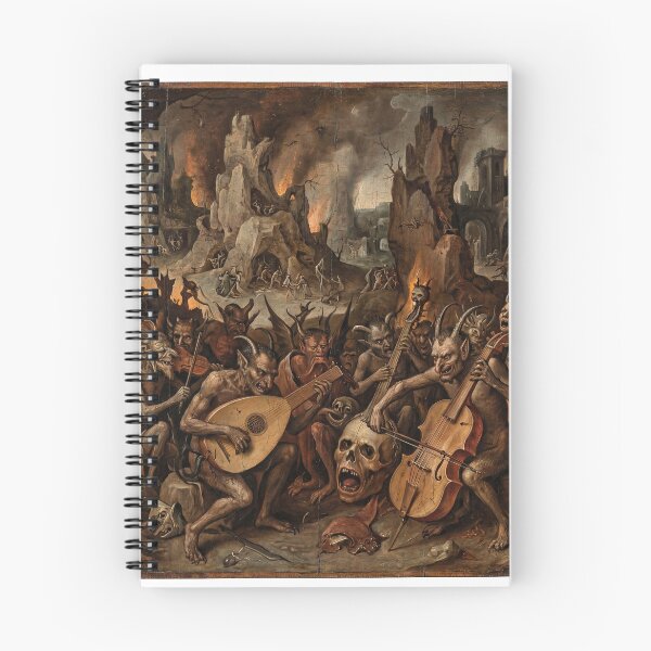 Item preview, A group of devils play weird musical instruments in Hell after Hieronymus Bosch and Pieter Bruegel designed and sold by Vintage Designs +.