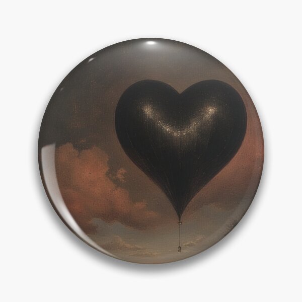 Item preview, Heart-shaped balloon over a pastoral landscape designed and sold by Mianku | Für das Leben.