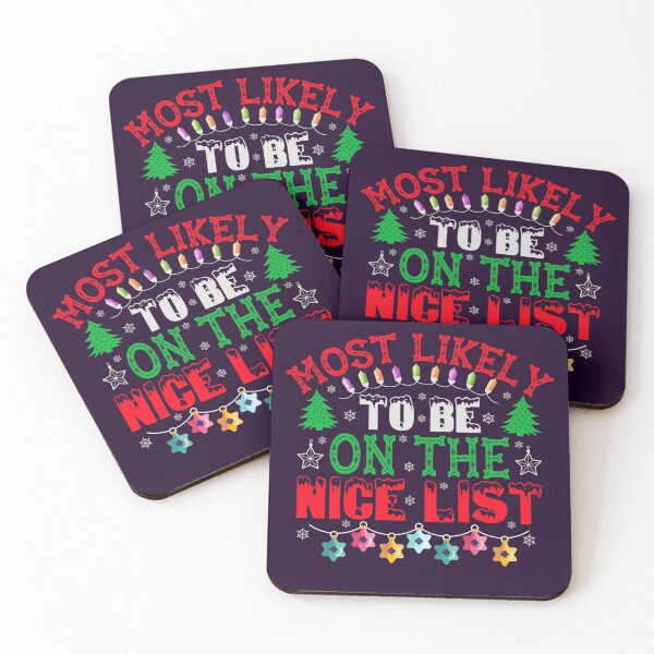 Item preview, Most Likely to Be on the Nice List – Funny Santa Quote Design designed and sold by MAZDZINE.