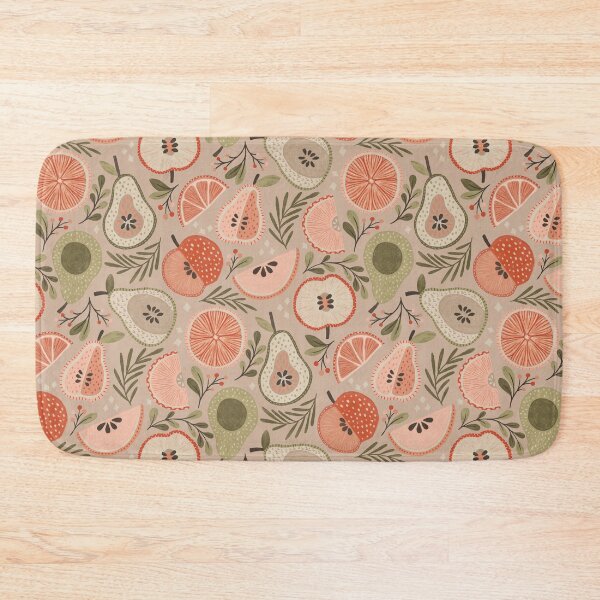 Item preview, Retro Fruit Pattern - Cottagecore Pears, Grapefruits & Apples - Vintage Botanical Kitchen Aesthetic designed and sold by OzdeBayer.
