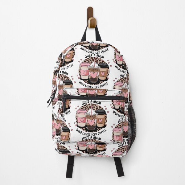 Item preview, Just a Mom Who Loves Iced Coffee – Pink Leopard Mom Coffee Design designed and sold by Lulunza.