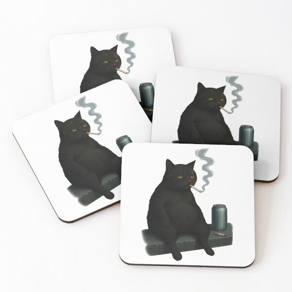 Item preview, Smooking Black cat designed and sold by IdealDo.