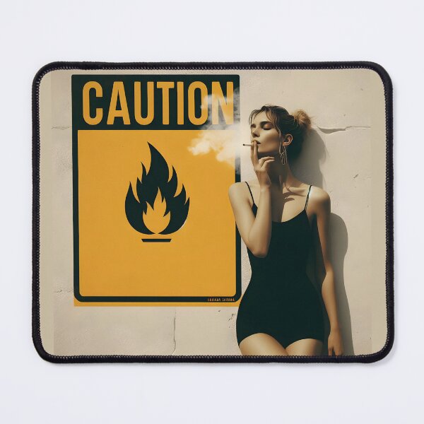Item preview, Retro Chic Smoking Babe by Caution Sign. designed and sold by Spark2Seduction.