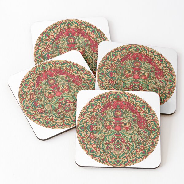 Item preview, “Intricate Mandala Santa Claus Portrait” designed and sold by digisetumedia.