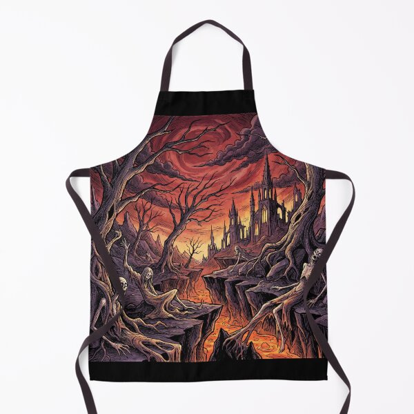 Item preview, Gothic Horror art creepy landscape set in hell designed and sold by Vintage Designs +.