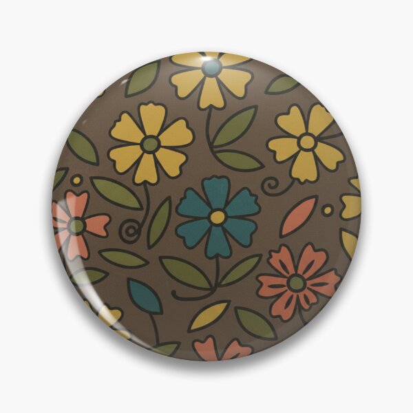 Item preview, Vintage 60s Floral Pattern Seamless Teal Background designed and sold by Velvetstitches.