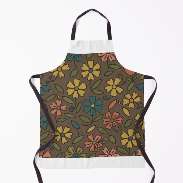 Item preview, Vintage 60s Floral Pattern Seamless Teal Background designed and sold by Velvetstitches.