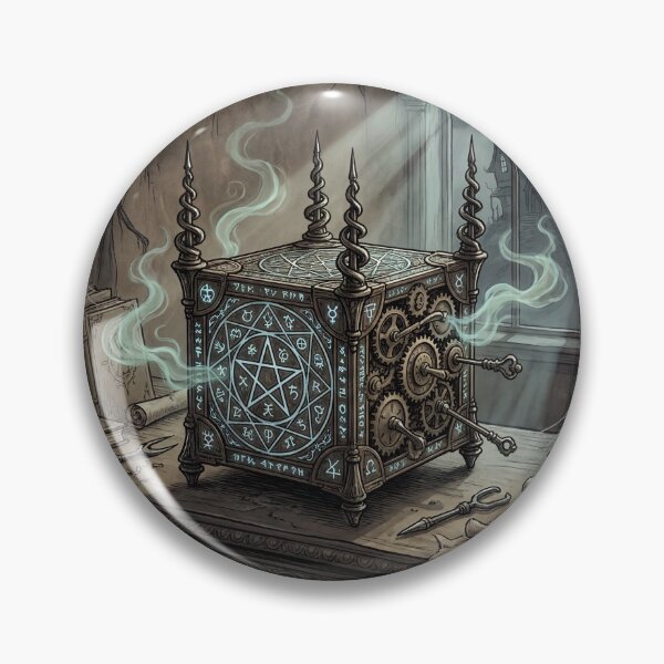 Item preview, Gothic Horror art creepy puzzle box of fear designed and sold by Vintage Designs +.