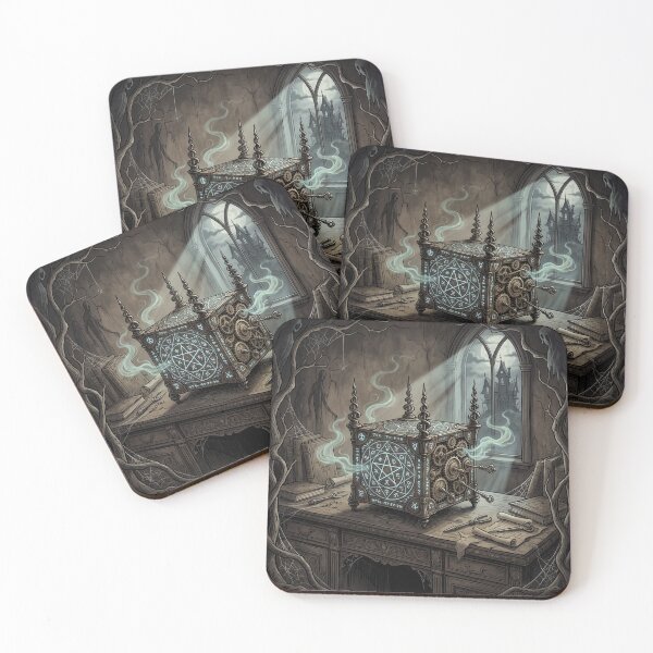 Item preview, Gothic Horror art creepy puzzle box of fear designed and sold by Vintage Designs +.