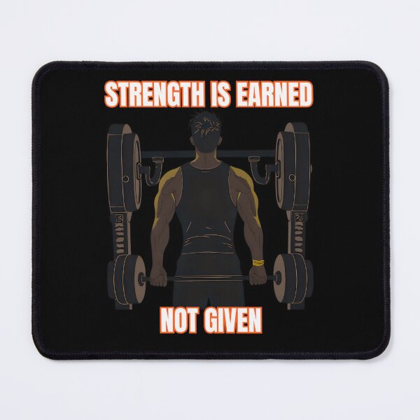 Item preview, Strength Is Earned, Not Given - Motivational Gym Apparel & Fitness Gift designed and sold by endurothreads.
