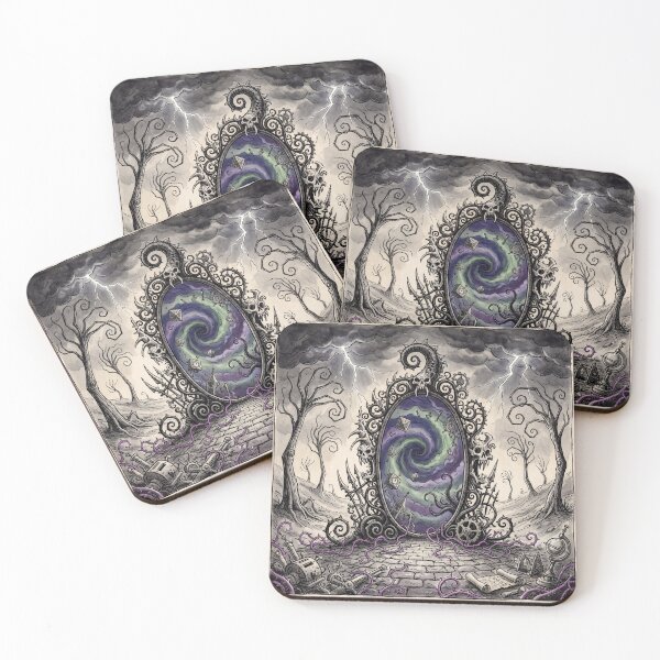 Item preview, Gothic Horror art creepy portal to the other realm designed and sold by Vintage Designs +.