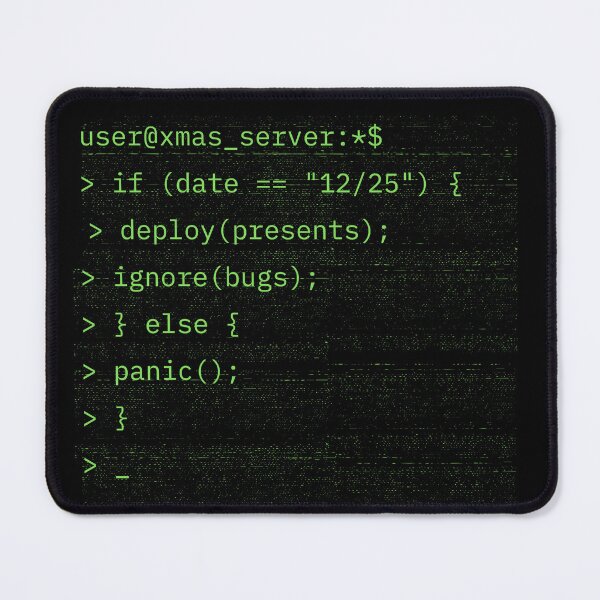 Item preview, Funny Programmer XMAS Code Debug Retro Terminal Developer designed and sold by GumStickers.