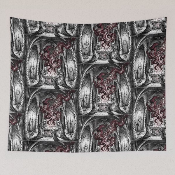 Item preview, Gothic Horror art creepy portal to the other realm designed and sold by Vintage Designs +.