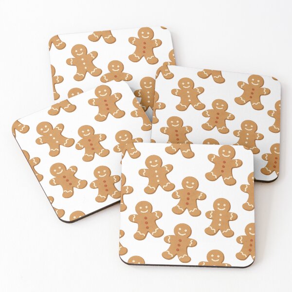 Item preview, Gingerbread Man Pattern Christmas White - Holiday Cookie Toss designed and sold by PunchDrop.