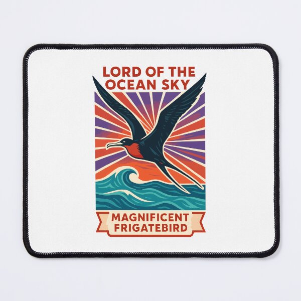 Item preview, Lord of the Ocean Sky – Magnificent Frigatebird Retro Wildlife designed and sold by WildlifeInc.