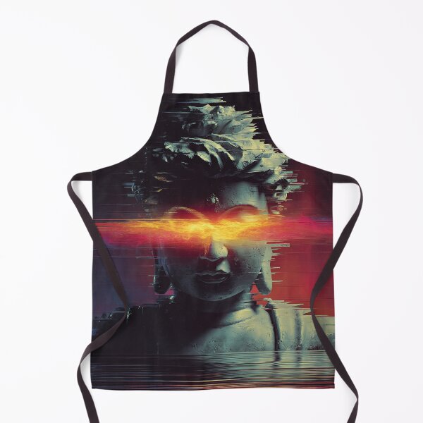 Item preview, Glitchfire Buddha with Blazing Neon Eyes designed and sold by t5uisiu.