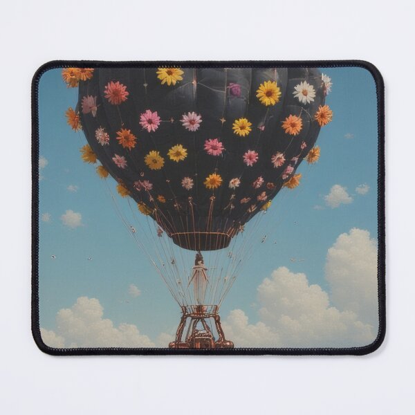 Item preview, Flower balloon over a blooming field designed and sold by Mianku | Für das Leben.