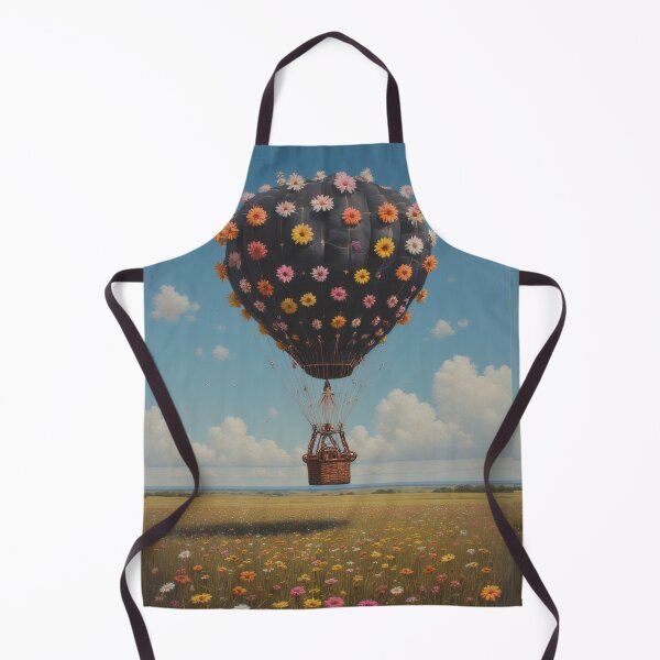Item preview, Flower balloon over a blooming field designed and sold by Mianku | Für das Leben.