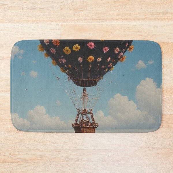 Item preview, Flower balloon over a blooming field designed and sold by Mianku | Für das Leben.