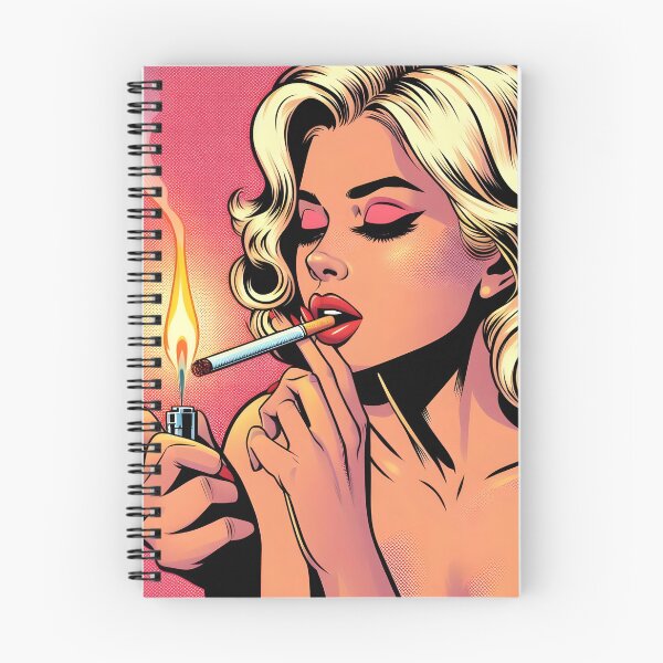 Item preview, Pop Art Blonde Diva Lighting Cigarette with Retro Vibe. designed and sold by Spark2Seduction.