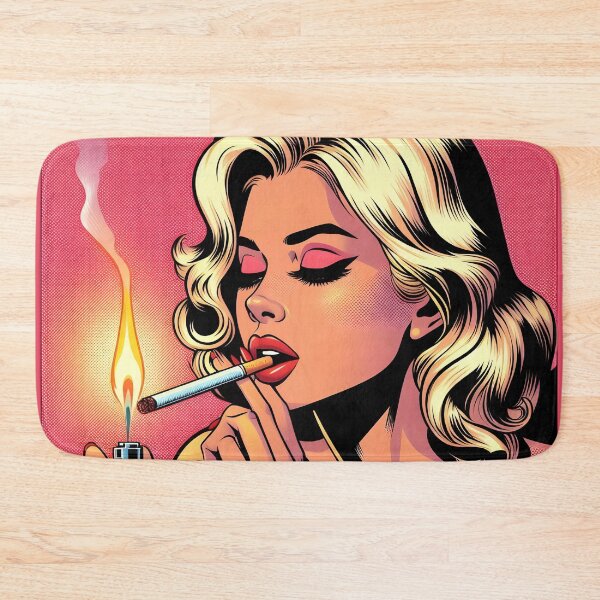 Item preview, Pop Art Blonde Diva Lighting Cigarette with Retro Vibe. designed and sold by Spark2Seduction.