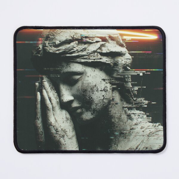 Item preview, Glitched Stone Goddess with Neon Tearline designed and sold by t5uisiu.