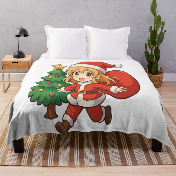 Item preview, Cute Anime Santa With Christmas Tree designed and sold by HiteshArt111.